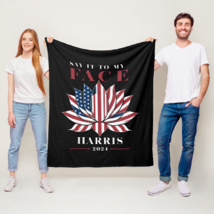 Sag Es Mir Ins Gesicht Kamala Harris 2024 USA Lotu Fleecedecke