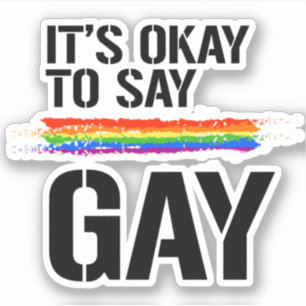 Sag Gay Aufkleber