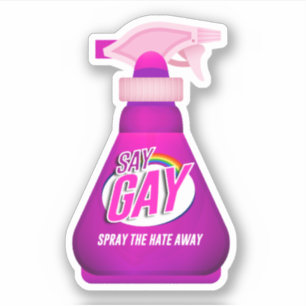 Sag Gay Spray Aufkleber
