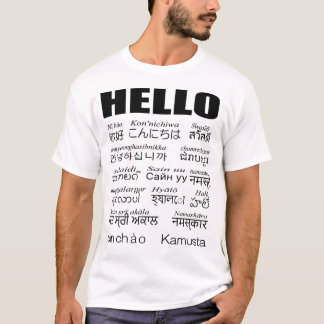 Sag Hallo in 15 asiatischen Sprachen.   T-Shirt