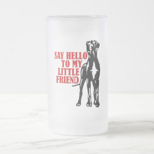 Sag Hallo zu meinem kleinen Freund Mattglas Bierglas