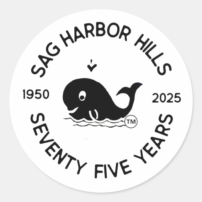 SAG HARBOR HILLS 75. STICKER (Vorderseite)