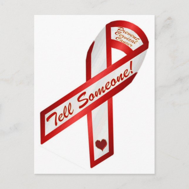 SAG JEMANDEN! HPV verursacht Gebärmutterhalskrebs Postkarte (Vorderseite)