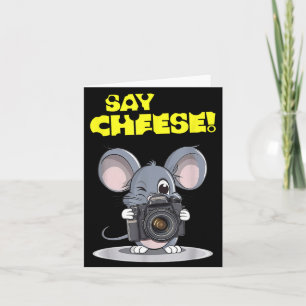 Sag Käse Lustige Maus Fotograf Foto Kamera H Karte