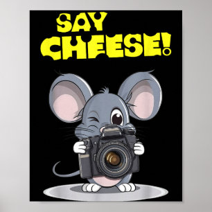 Sag Käse Lustige Maus Fotograf Foto Kamera H Poster