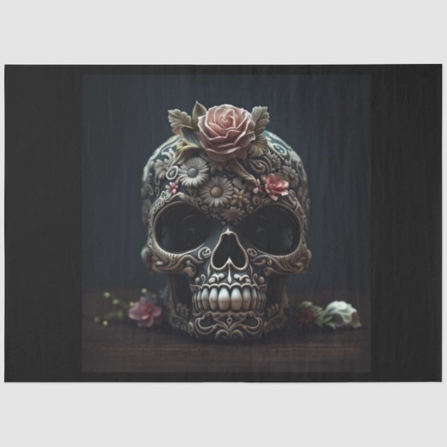 Sag mir, ich bin Hübsch Skull Goth Decoupage Paper Seidenpapier (Vorderseite)