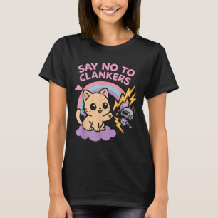 Sag Nein zu Clankers Anti-AI-Robotern Süßes Kätzch T-Shirt