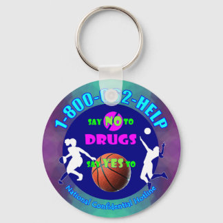 Sag NEIN zu Drogen - Sage JA zum Basketball! Schlüsselanhänger