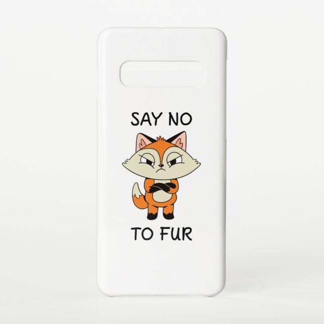 Sag nein zu Fur - Sad Fox Samsung Galaxy Hülle (Rückseite)