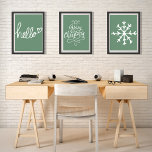 Saga Green Hallo Weihnachten Künstlicher Leinwanddruck<br><div class="desc">Mit unserem "Hello" Christmas Wall Art Canvas drucken Sie eine Touch feierlicher Einfachheit in Ihre Urlaubsstimmung. Dieses minimalistische Design mit dem Wort "Hello" in knalligem weißen Text vor einem ruhigen, sagenumwobenen grünen Hintergrund verleiht jedem Raum eine warme und einladende Atmosphäre. Dieses Poster, das sich perfekt für Eintritte, Wohnzimmer oder jeden...</div>