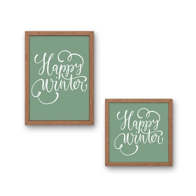 Saga Green Happy Winter Weihnachten Poster (Von Creator hochgeladen)