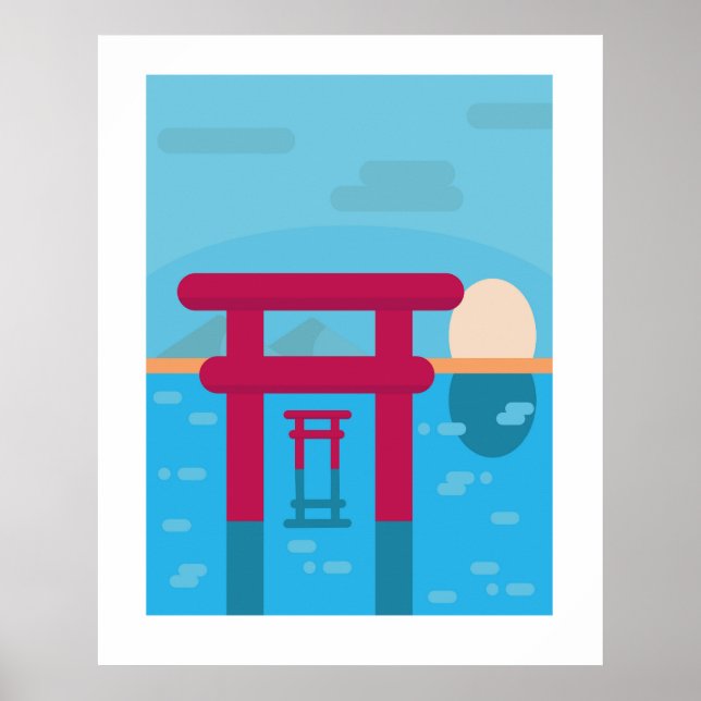 Saga Ouo Shrine, Japanisch Travel Wall Art Poster (Vorne)