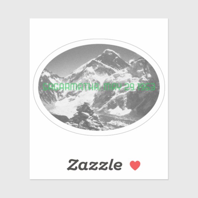 Sagarmatha, (Everest) First Ascent Souvenir Aufkleber (Blatt)