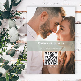Sage Ampersand Foto Save the Date | Hochzeit Einladung