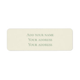 Sage and Cream Custom Christmas Return Address