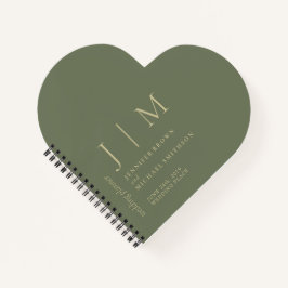 Sage and Gold Formal Simple Liebe Wedding Planner Notizbuch