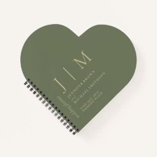 Sage and Gold Formal Simple Liebe Wedding Planner Notizbuch