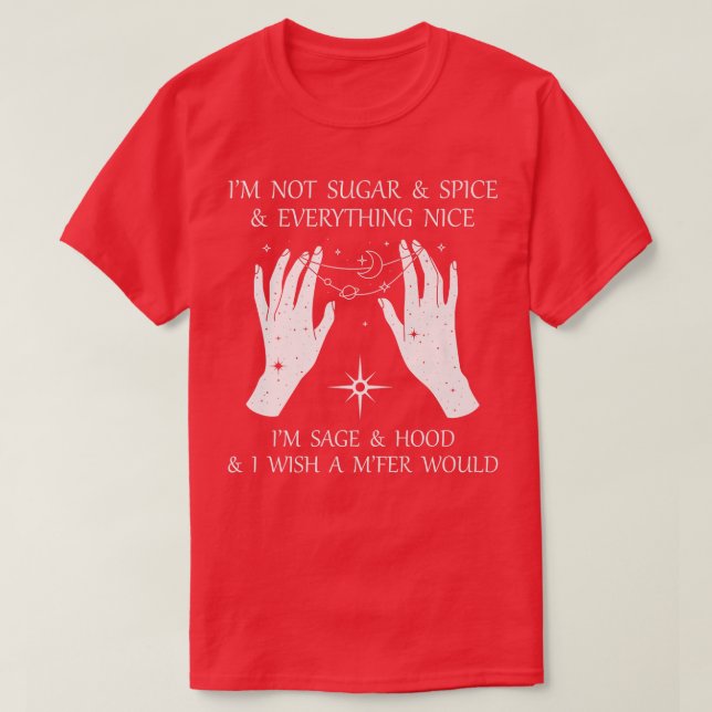 Sage And Hood Witch Halloween  T-Shirt (Design vorne)