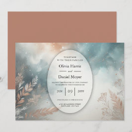 Sage and Terracotta Stardust Skies Wedding Einladung