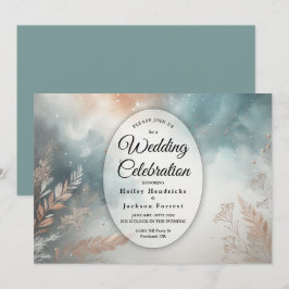 Sage and Terracotta Stardust Skies Wedding Einladung
