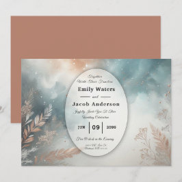 Sage and Terracotta Stardust Skies Wedies Einladung