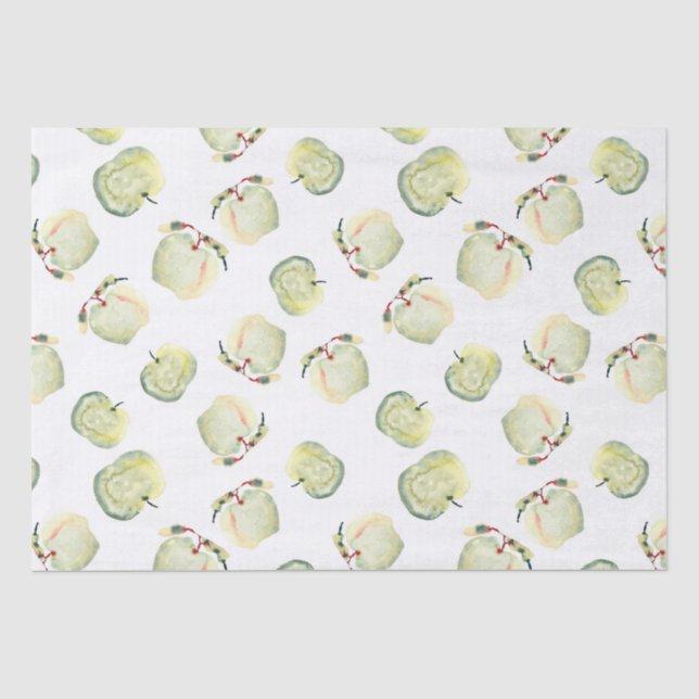 Sage Apple Picking | Früchte und Blütenpflanzen Ge Seidenpapier (Vorderseite)