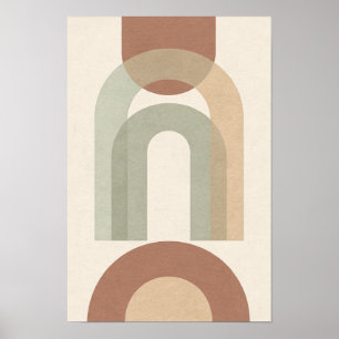Sage Arches Terrakotta-Abstrakt Poster