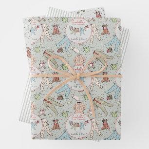 Sage Babys Erste Weihnachten Winter Pajamas Geschenkpapier Set