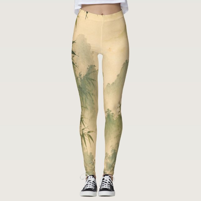 Sage Bambusnebel Leggings (Vorderseite)