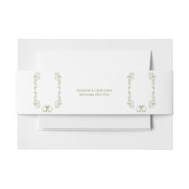 Sage Bells Scrollwork Design Wedding Einladungsbanderole