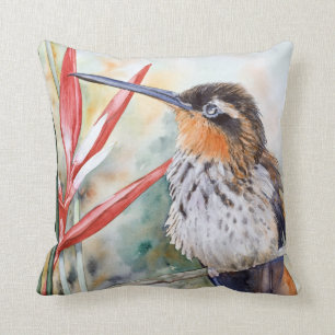 Säge-berechnetes Einsiedler-Kolibri-Kunst-Kissen Kissen
