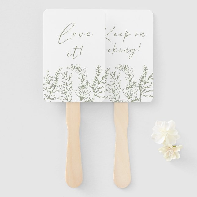 Sage Boho Blume sagt Ja zum Kleid Fächer (Vorne und Hinten)