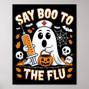 Sage Boo zum Grippe-Geist-Krankenwagen-Design Poster