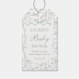 Sage Bow Baby Showmarke Geschenkanhänger
