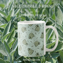 Sage Bubble Frogs - laurel Green Children pattern.