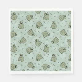 Sage Bubble Frogs - laurel Green Children pattern. Serviette