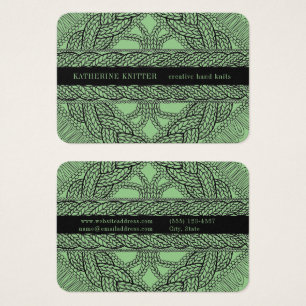 SAGE CABLE KNIT 3,5x2,5 Visitenkarte