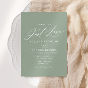 Sage Calligraphie Nichts Extravagant nur Liebe Hoc Einladung