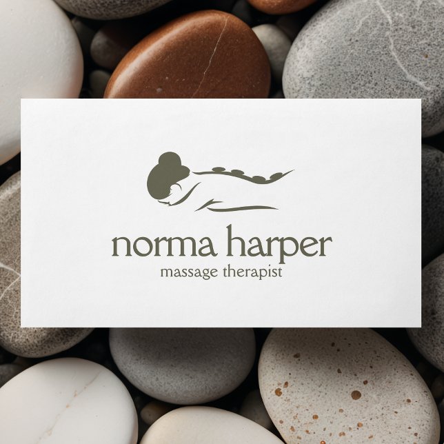SAGE Chic Stone Massage Therapie Wellness Day Well Visitenkarte (Von Creator hochgeladen)