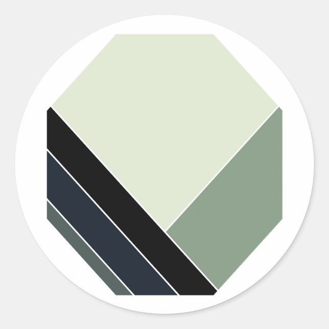 Sage Classic Summer Zuhause Runder Aufkleber (Vorderseite)