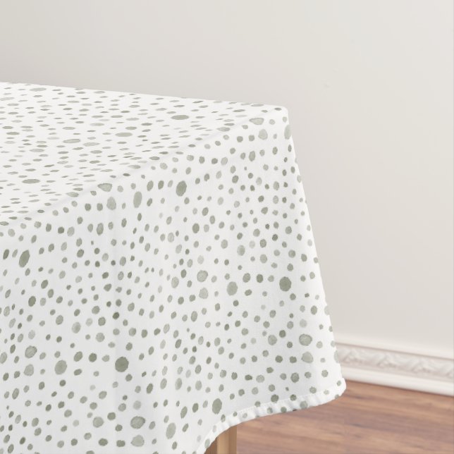 Sage Confetti Aquarelltuch Tafeltuch Tischdecke (Beispiel)
