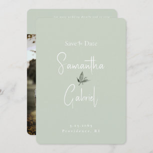 Sage Contemporary Foto Wedding Save the Date