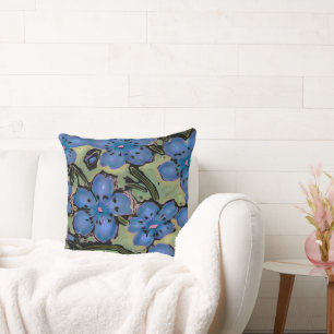 Sage Country Blue Floral Kissen