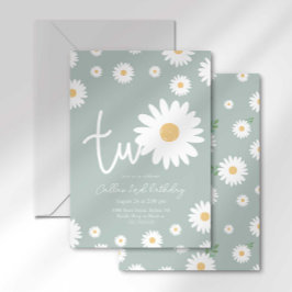 Sage Daisy 2. Geburtstag Einladung