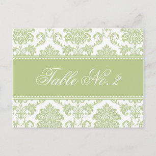 Sage Damask Hochzeit Tischnummer