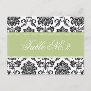 Sage Damask Hochzeit Tischnummer