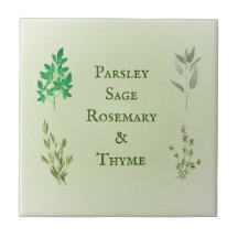 Sage de Parsley Rosemary Thyme Herbe Carreaux en c