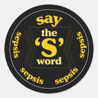 Sage den S-Word-Aufkleber Runder Aufkleber