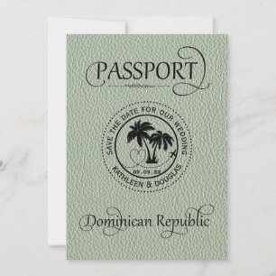 Sage Dominikanische Republik Reisepass Save the Da Date