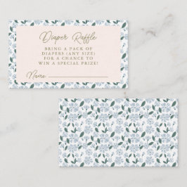 Sage Dusty Blue Floral Baby Dusche Windelwanne Win Begleitkarte